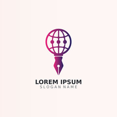 Pen logo inspiration creative concept  template unique vector design