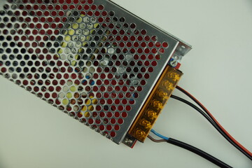 close up of computer circuit board