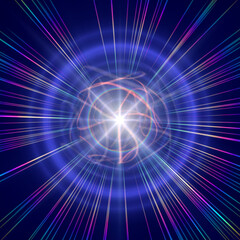 Fototapeta premium Highly magnetized rotating neutron star