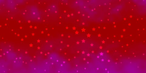 Dark Purple, Pink vector texture with beautiful stars. Decorative illustration with stars on abstract template. Theme for cell phones.