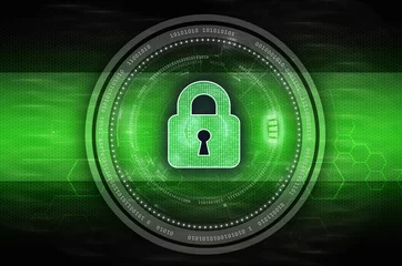 Internet and data security padlock icon illustration © zemkooo2