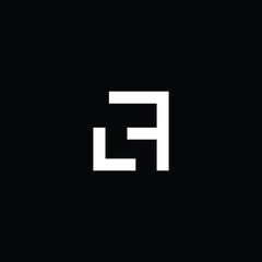 Minimal elegant monogram art logo. Outstanding professional trendy awesome artistic LF FL initial based Alphabet icon logo. Premium Business logo white color on black background