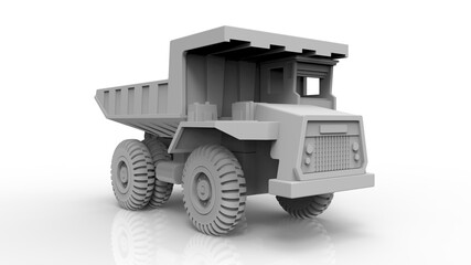 Off Road Dump Truck - 3D rendering