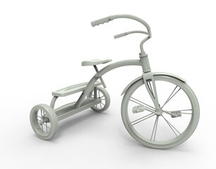 Child Tricycle 3D rendering