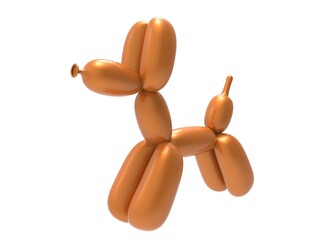 balloned dog art 3d rendering