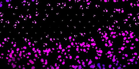 Fototapeta na wymiar Dark purple, pink vector texture with memphis shapes.