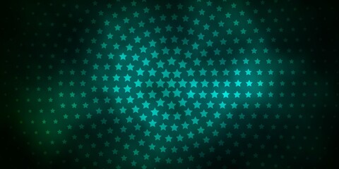 Dark Green vector pattern with abstract stars. Blur decorative design in simple style with stars. Pattern for wrapping gifts.
