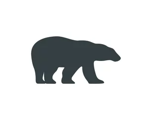 Foto op Canvas Polar bear icon.  Bear silhouette. bear icon.  © Ayseliani