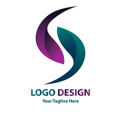 Obraz premium Vector logo abstract design in eps 10. Simple template and ready to use