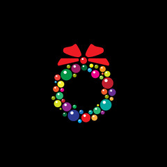 Christmas bauble wreath 2