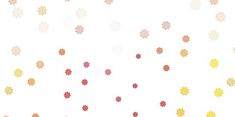 Light brown vector layout with beautiful snowflakes.