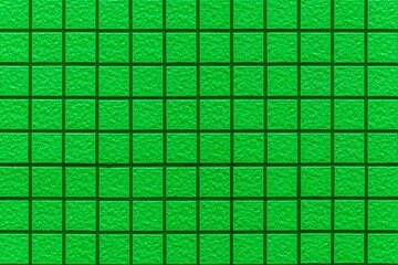 Green mosaic tile pattern and seamless background