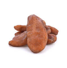 dried bananas (honey baked bananas) on white background, Thai preserved food