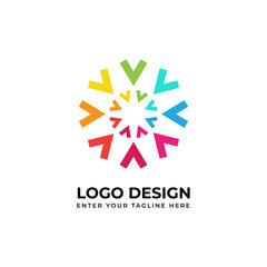 Creative abstract logo vector image for business