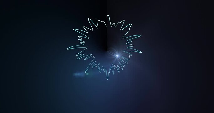 Sound wave oscillogram on the screen