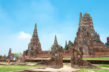 Fototapeta premium WAT CHAIWATTHANARAM in Ayutthaya, Thailand. It is part of the World Heritage Site - Historic City of Ayutthaya.
