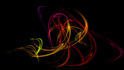 Abstract fractal background.Abstract design with vibrant colorful lines composition。