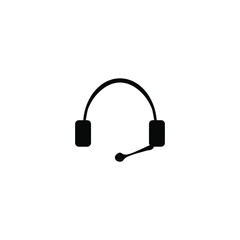 Headphone icon vector. Symbol for web site. Sign of the call center.