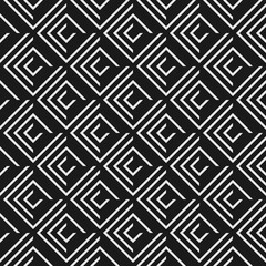 Seamless abstract linear pattern with elements of corners and rhombuses