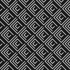 Seamless abstract linear pattern with elements of corners and rhombuses