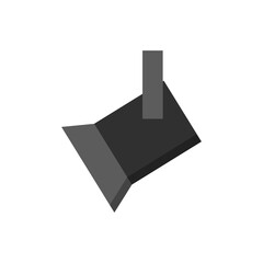 Spotlight flat, lighting icon, vector illustration isolated on white background