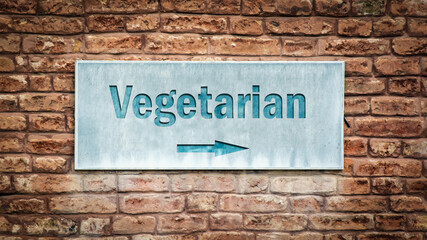 Street Sign to Vegetarian