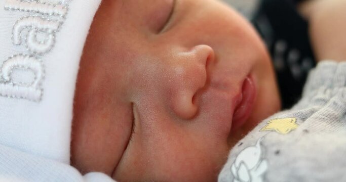 newborn infant sleeping sweet dream so cute