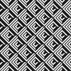 Seamless abstract volume pattern with elements of corners and rhombuses