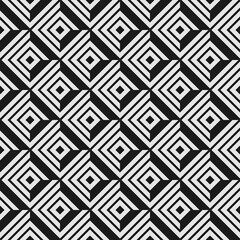 Seamless abstract volume pattern with elements of corners and rhombuses