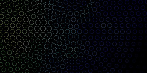 Fototapeta na wymiar Dark Blue, Green vector template with circles. Modern abstract illustration with colorful circle shapes. Pattern for wallpapers, curtains.