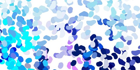 Light pink, blue vector pattern with abstract shapes.