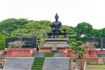 King Ramkhamhaeng Monument in Sukhothai Historical Park, Sukhothai, Thailand.