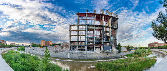 Gigapan panorama of the stadium remains in Madrid