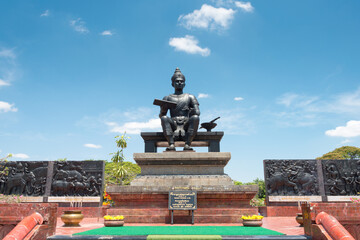Monument of King Ramkhamhaeng The Great in Sukhothai Historical Park, Sukhothai, Thailand.
