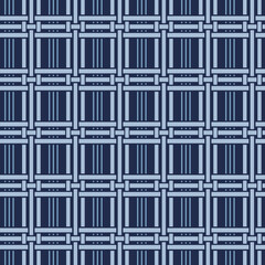 Japanese Weaving Square Vector Seamless Pattern