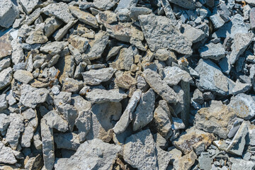 Texture or background of crushed building stone for later use
