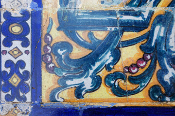 Great for textures Andalusia style wall Azulejos tiles background