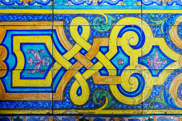 Great for textures Andalusia style wall Azulejos tiles background
