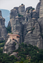 Fototapeta na wymiar The Holy Monastery of St. Nicholas Anapausas. Meteora monastery in Greece.