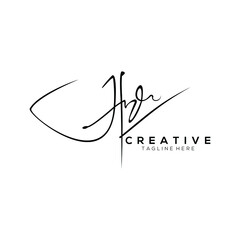 Stylish Monogram Signature Letter H Logo Design