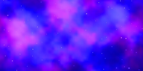 Obraz premium Light Purple vector texture with beautiful stars. Blur decorative design in simple style with stars. Design for your business promotion.