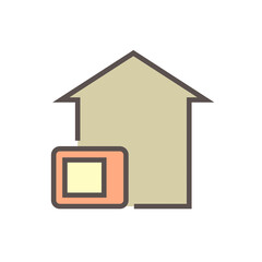 Air conditioner installation tools and parts vector icon design, editable stroke.