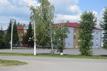 District Administration building in Golyshmanovo Tyumen regio