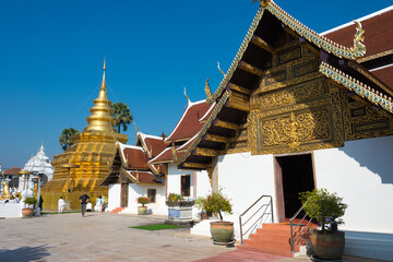 Wat Phra That Si Chom Thong Worawihan in Chom Thong District, Chiang Mai, Thailand. The Monastery was originally built in 15th century.