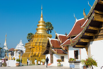 Naklejka premium Wat Phra That Si Chom Thong Worawihan in Chom Thong District, Chiang Mai, Thailand. The Monastery was originally built in 15th century.