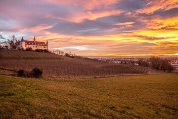 Fototapeta premium sunset over the valley