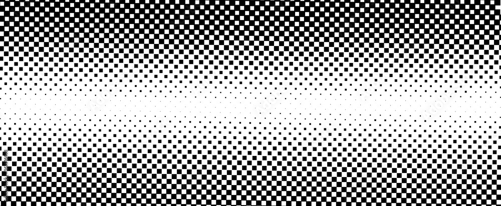 Aufkleber vertical gradient of black and white squares. halftone texture. vector illustration monochrome dots 