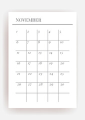 Planner sheet vector. Printable vertical notebook page