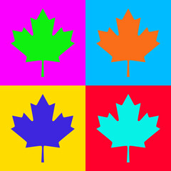 Ahornblatt und Popart