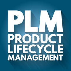 PLM - Product Lifecycle Management acronym, business concept background